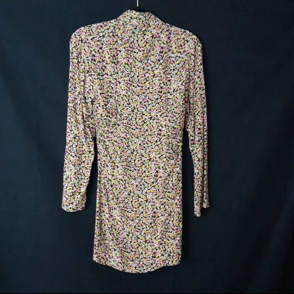 Zara Floral Print Mini Dress Shirt - Picture 7 of 11